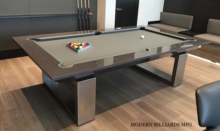Geneva Contemporary Steel Pool Table - Image 2