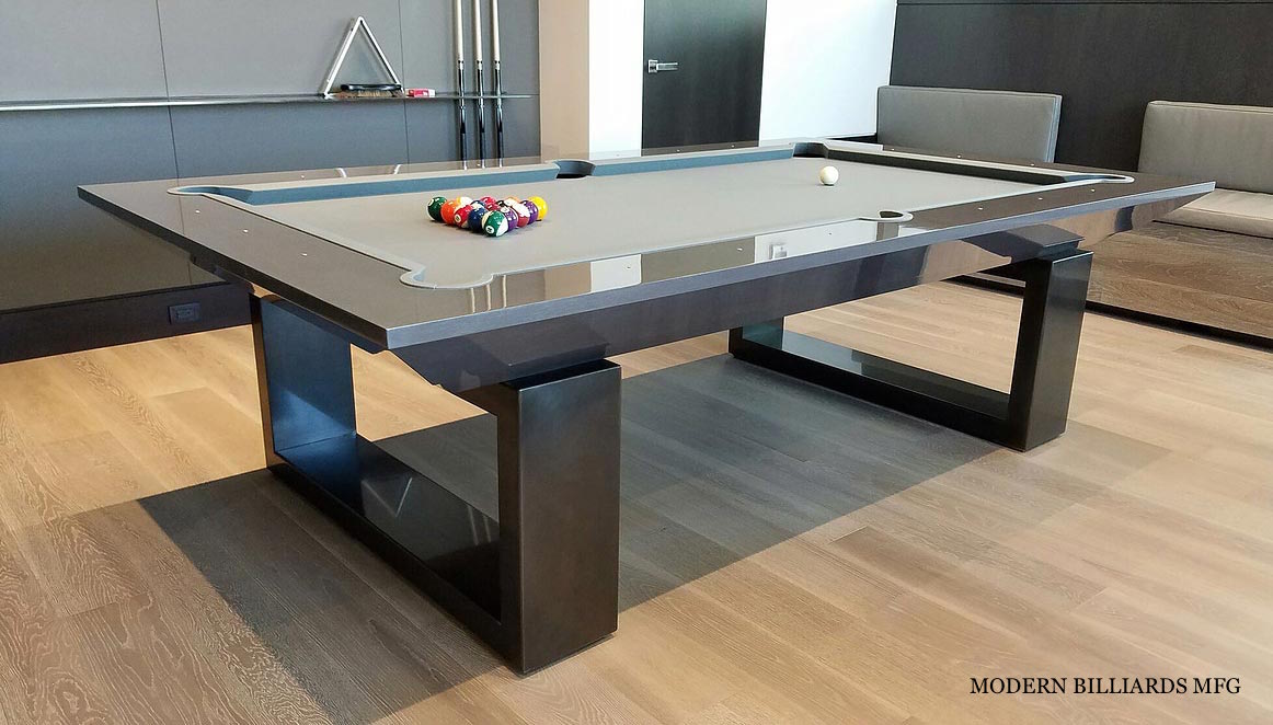 Geneva Contemporary Steel Pool Table