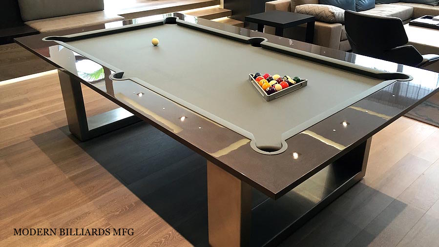 Geneva Contemporary Steel Pool Table - Image 3