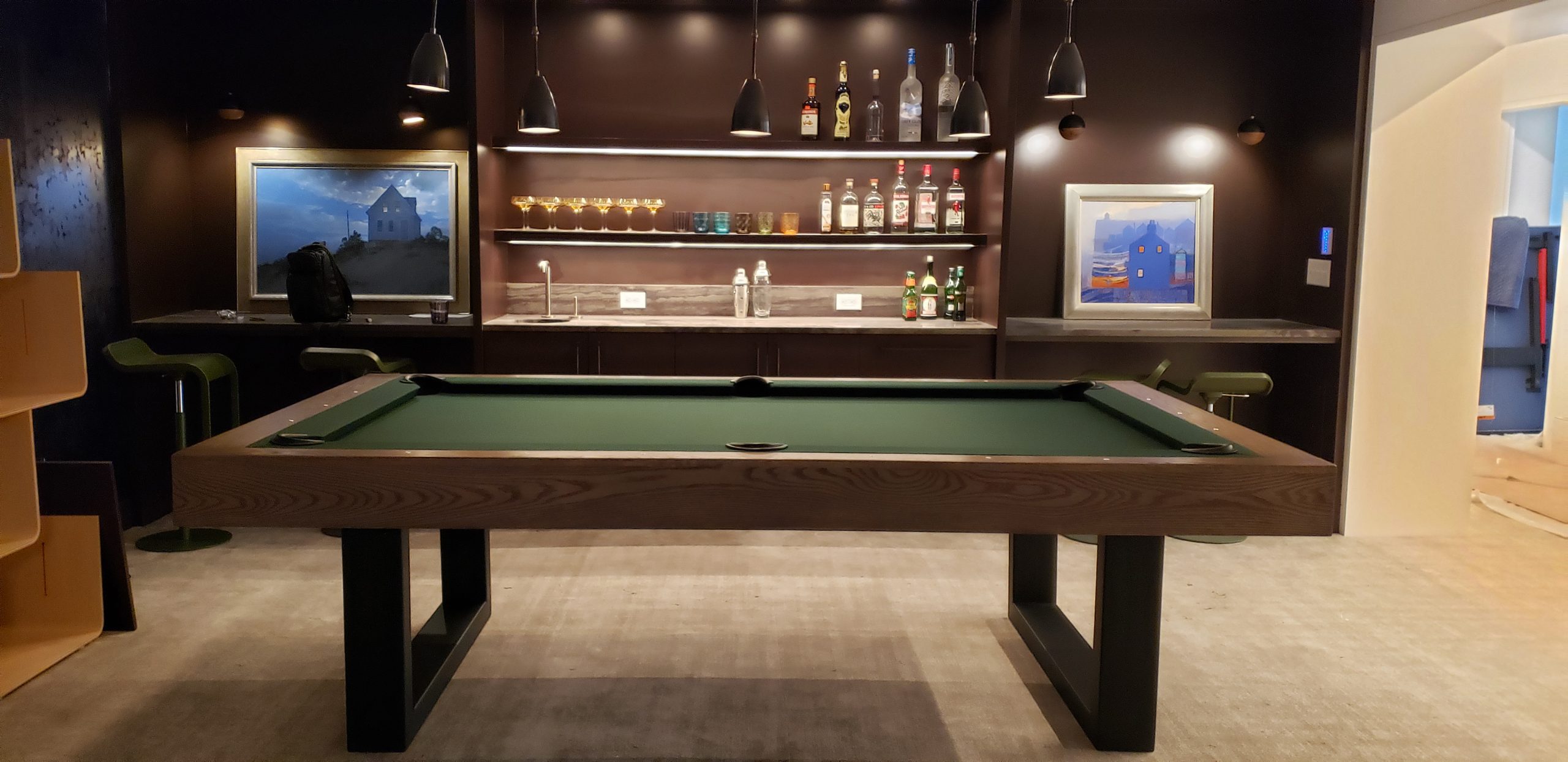 modern pool tables, custom pool tables, american made billiards mfg