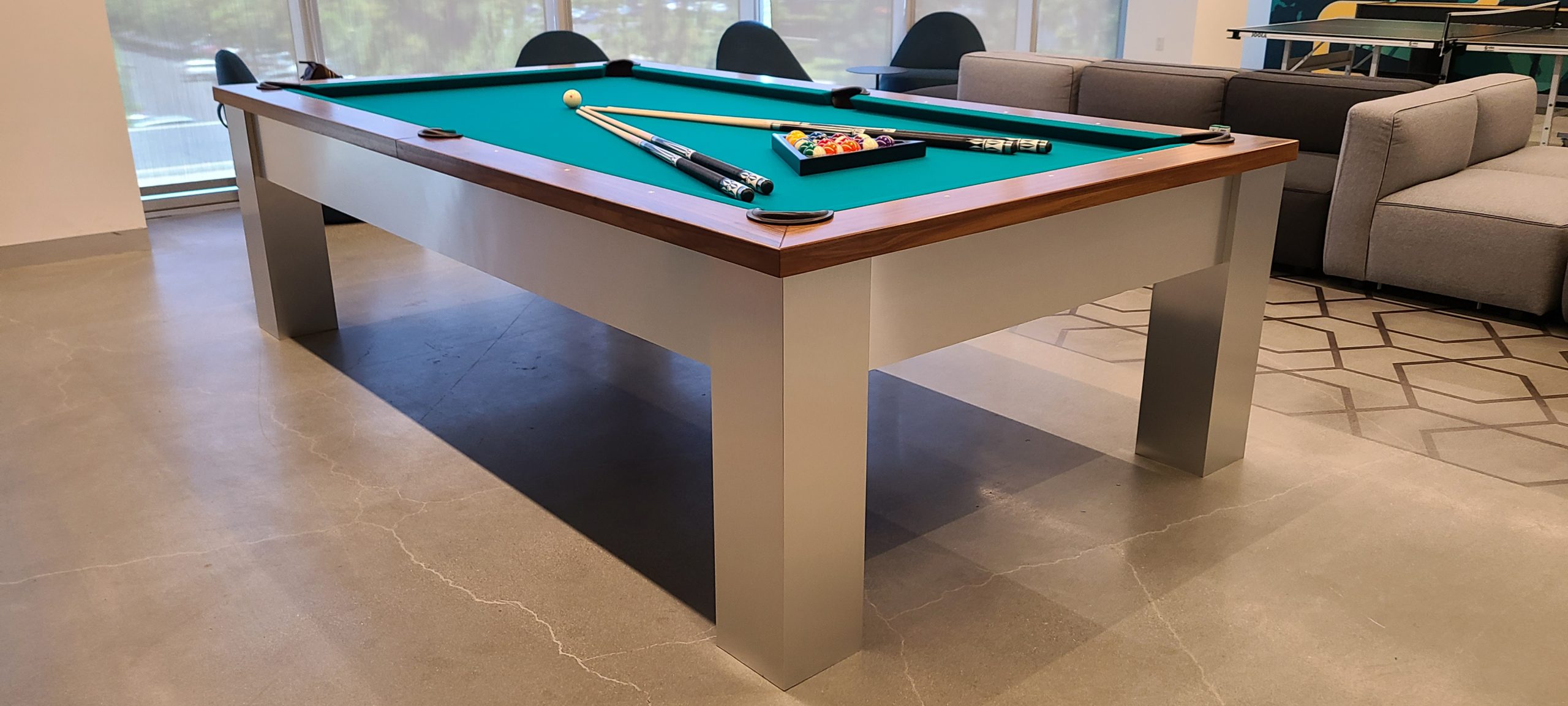 modern pool tables, custom pool tables, american made billiards mfg